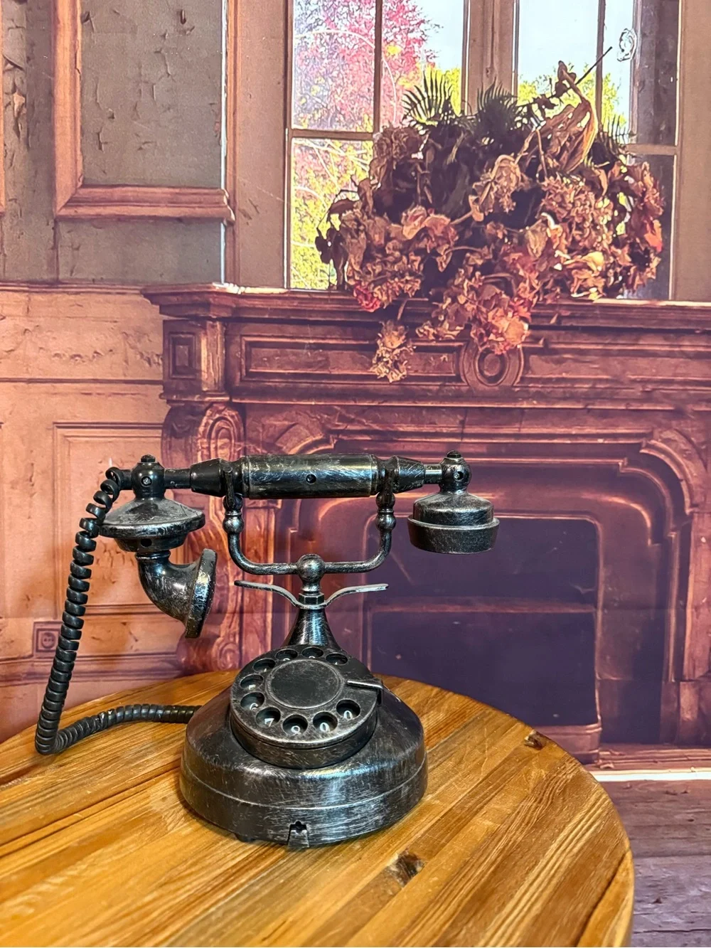 Gemmy Halloween Faux Antique Style Rotary Desk Telephone Spooky Sensor Retired
